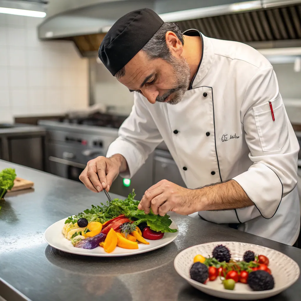 Chef preparing a superfood dish